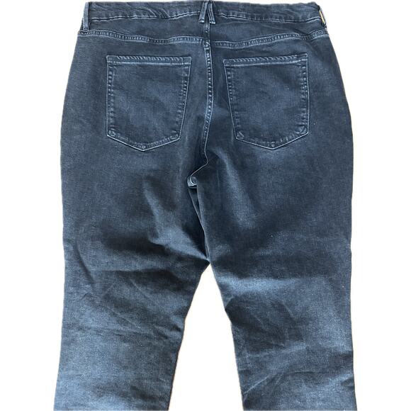 Good American Size 16 Black Distressed Bootcut Jeans w/ Hem Slit - Picture 6 of 8